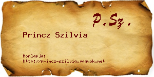 Princz Szilvia névjegykártya